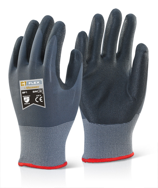 NITRILE PU MIX COATED GLOVE S