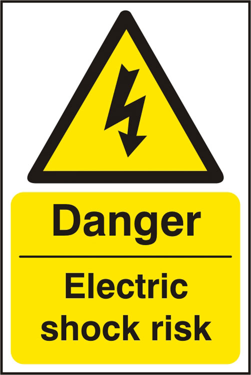 DANGER ELECTRIC SHOCK SAV 200MM X 300MM