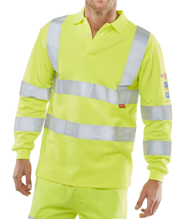 ARC COMPLIANT HI VIZ POLO SML