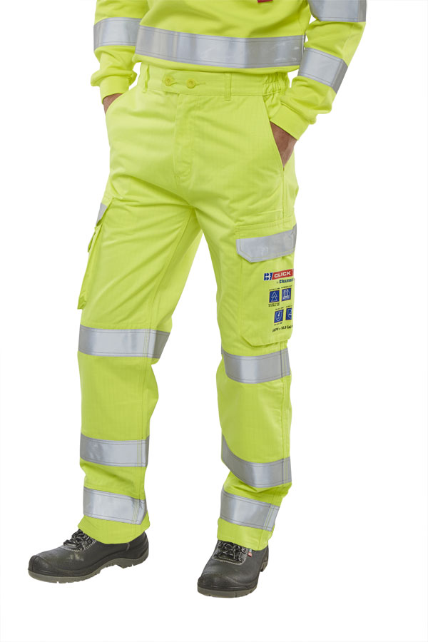HIVIS YELLOW TROUSERS 46