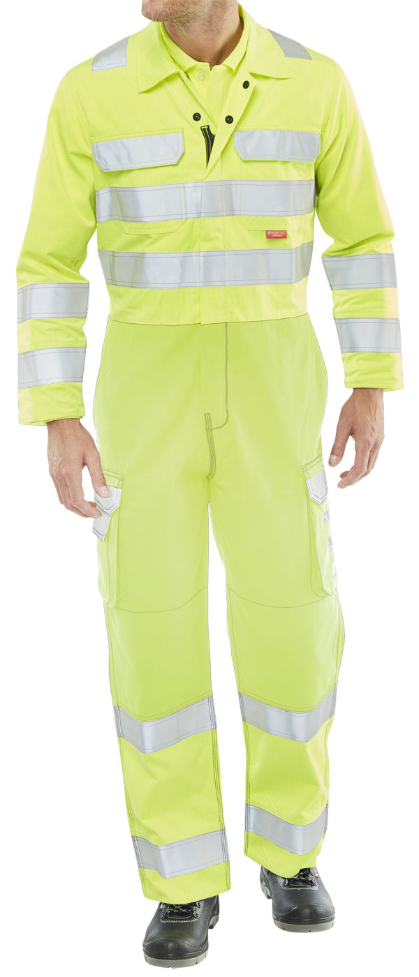 HIVIS YELLOW COVERALL 42