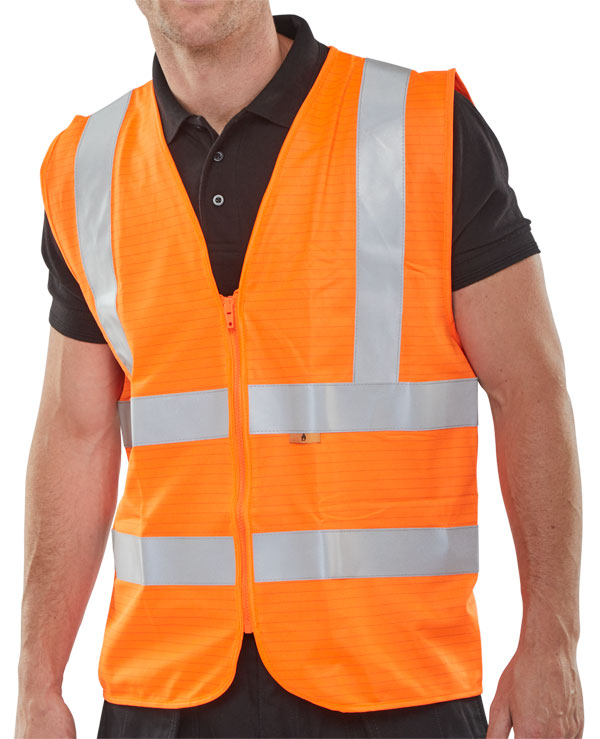 BSEEN FR EN ISO20471 VEST ORANGE L