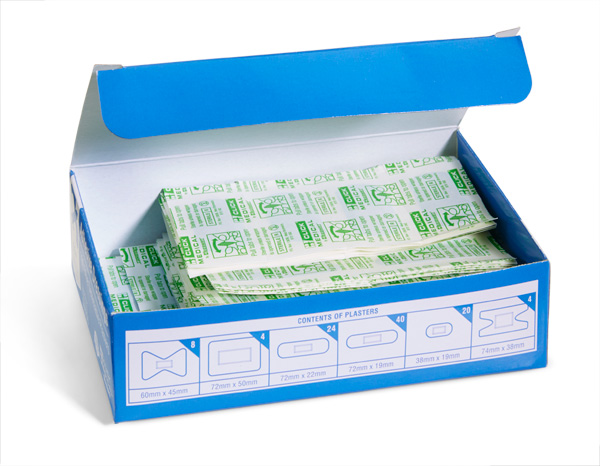CLICK MEDICAL PLASTERS BLUE METAL DETECTABLE ASSORTED