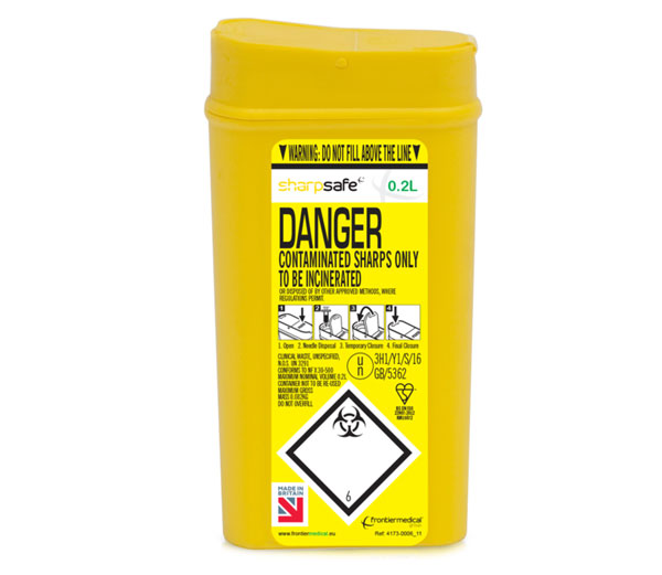SHARP SAFE SHARPS BIN 0.2LTR