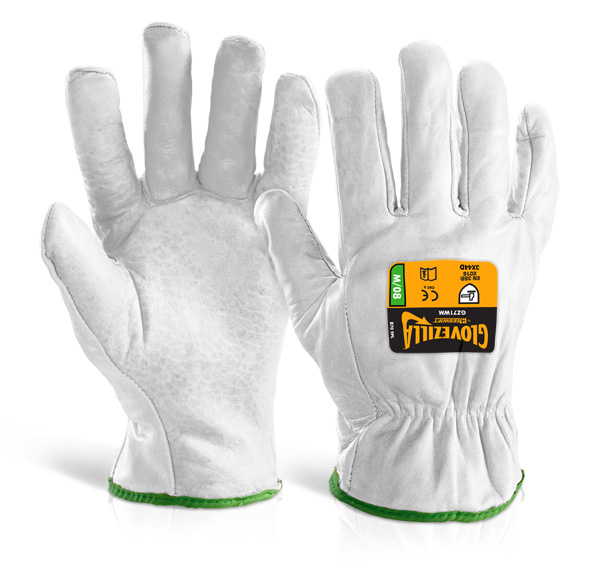GLOVEZILLA CUT RESISTANT DRIVERS GLOVE WHITE MED