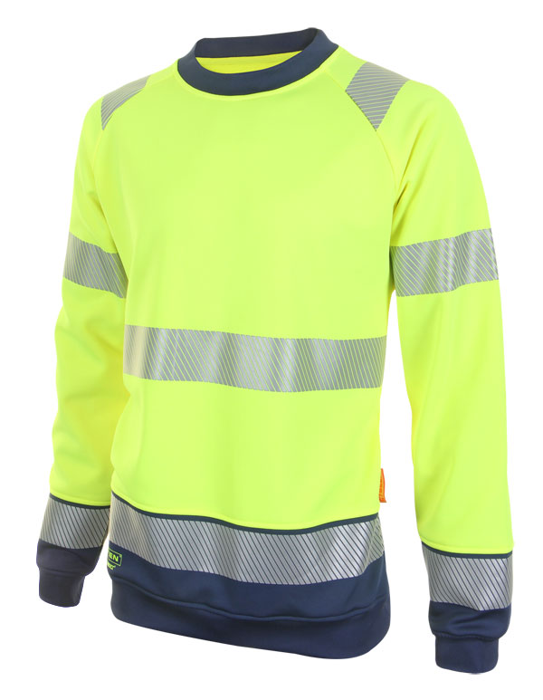 HIVIS TWO TONE SWEATSHIRT SAT YELL/NVY XXL BSSSEXEC