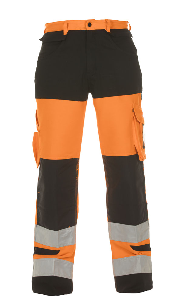 HERTFORD HI VIS TROUSER TWO TONE ORANGE/BLACK 40