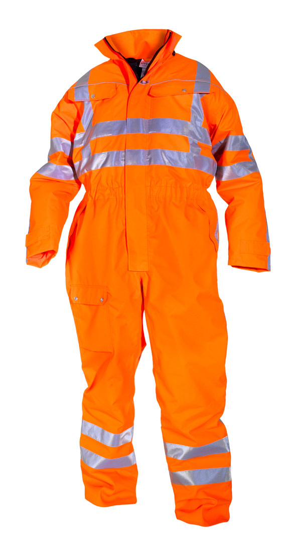 UELSEN SNS HI VIS WATERPROOF QUILTED COVERALL ORANGE XXL