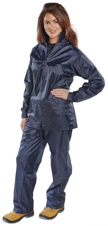 NYLON B-DRI SUIT NAVY MEDIUM