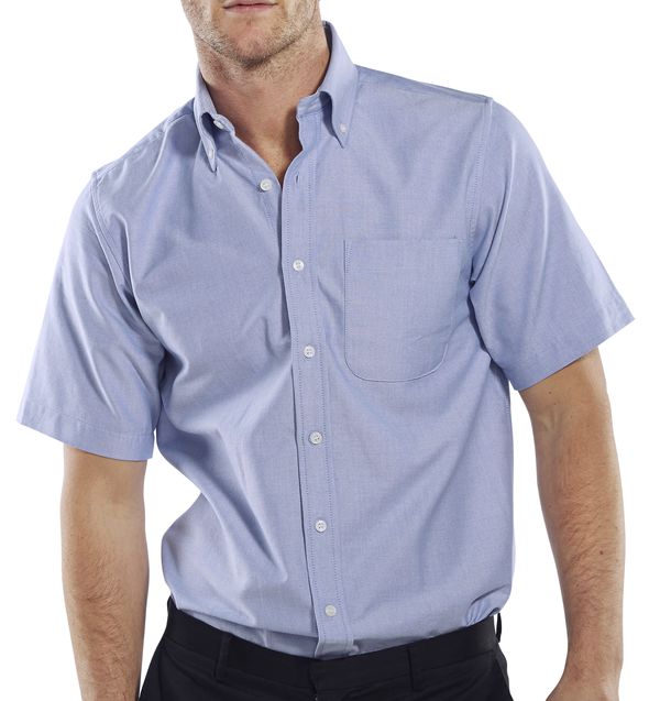 OXFORD SHIRT S/S BLUE 16