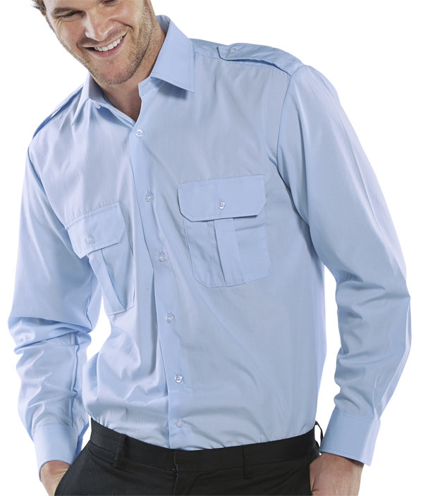 PILOT SHIRT L/S BLUE 18