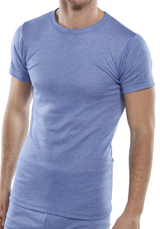 THERMAL VEST S/S BLUE S