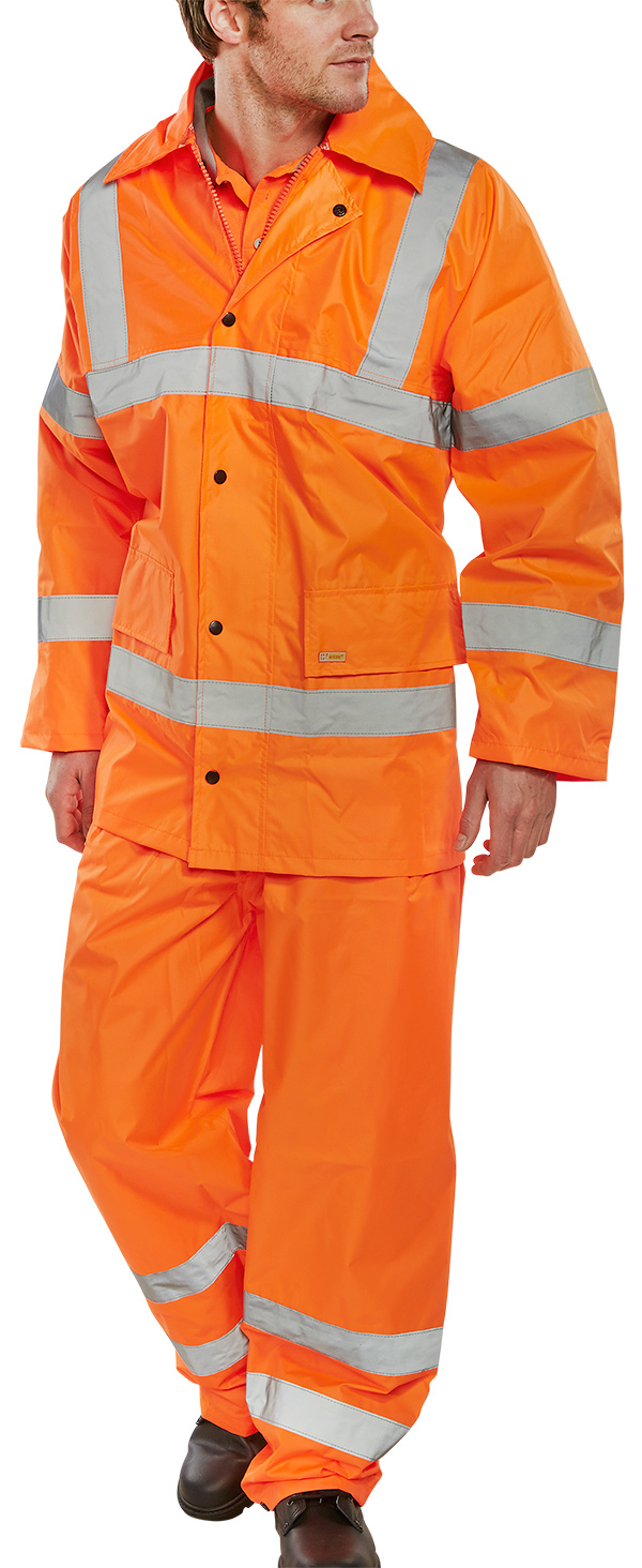 L/WT ORANGE EN ISO 20471 SUIT XL