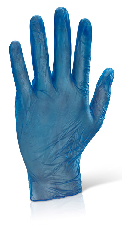 VINYL DISP GLOVES PF BLUE XL