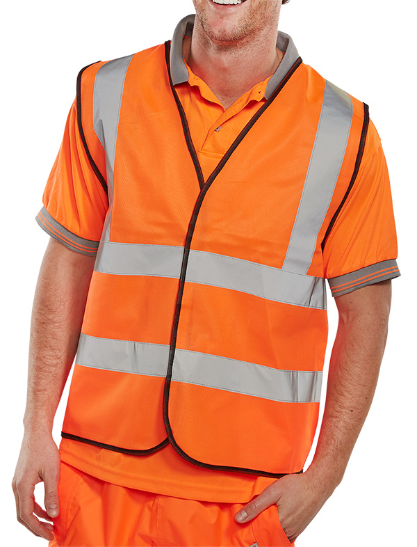 BSEEN EN ISO 20471 VEST ORANGE XXXL