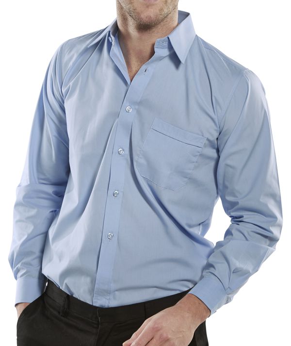 CLASSIC SHIRT L/S BLUE 16.5