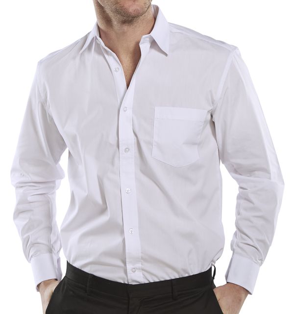 CLASSIC SHIRT L/S WHITE 18.5