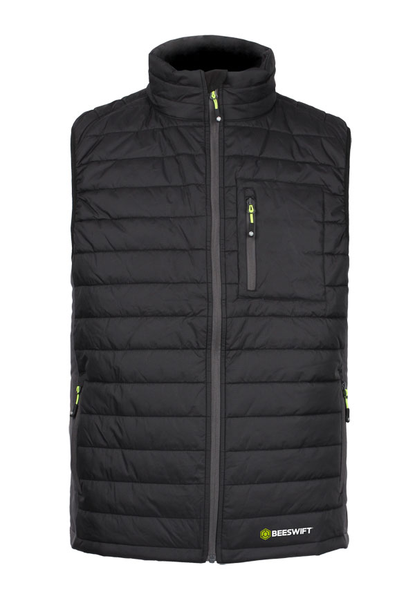 FLEX WORKWEAR PADDED BODYWARMER BLACK/GREY XXL