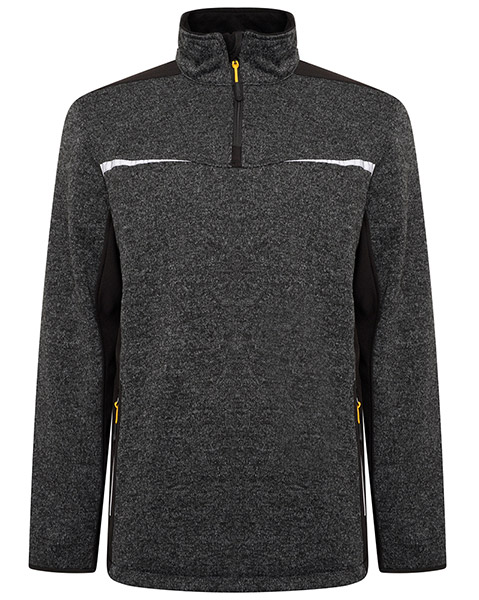 JCB TRADE ELMHURST II GREY QUARTER ZIP KNITTED JUMPER XXL