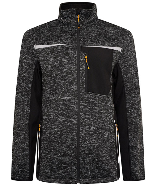 JCB TRADE ESSINGTON II FULL ZIP GREY KNITTED JUMPER XXL