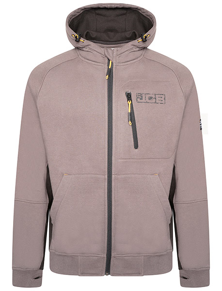 JCB TRADE ZIP THRU HOODIE GREY XL