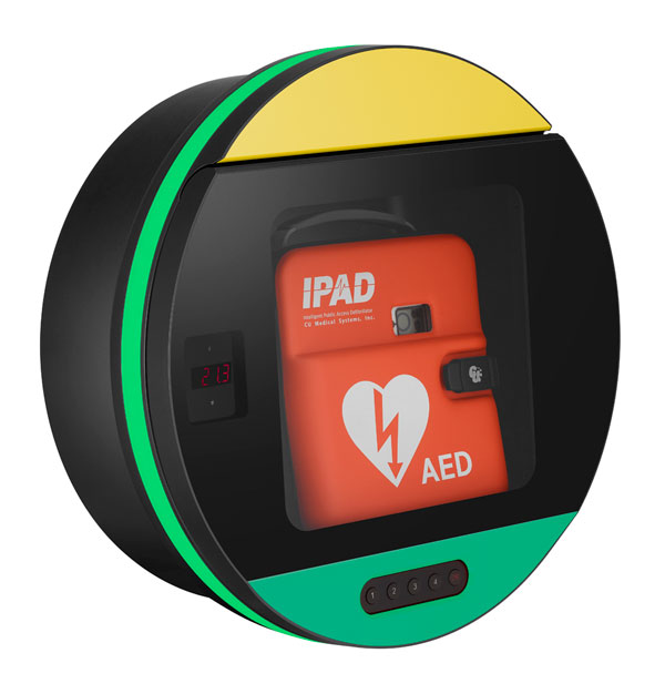 DEFIBSAFE 3 DS3 CABINET GREEN/ YELLOW