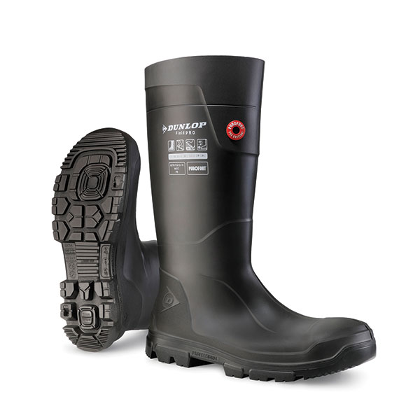 PUROFORT TERRAPRO FULL SAFETY BLACK WELLINGTON SIZE 10 (44)