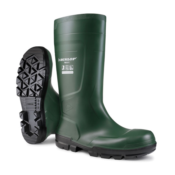 WORK-IT FULL SAFETY PVC WELLINGTON GREEN SZ 13 (48)