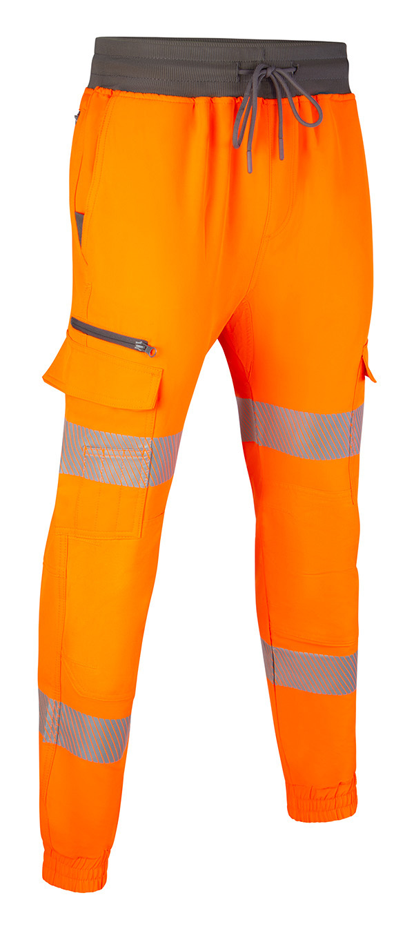 BEESWIFT MENS HI-VIS ORANGE WORK JOGGERS 3XL